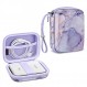 Canon Ivy Mini/Canon Ivy 2 Mini/Ivy CLIQ/Ivy CLIQ+/ Ivy CLIQ2/ Ivy CLIQ+2 즉석 카메라 포토 프린터용 Fintie 보호 케이스 - 충격 방지 하드 쉘 휴대용 케이스, 라일락 대리석