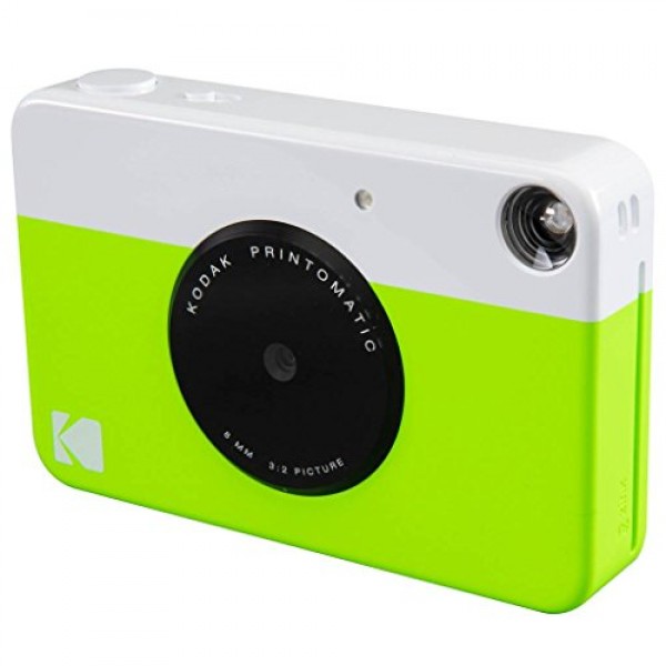 Kodak Printomatic 즉석 카메라 번들(녹색) 징크 페이퍼(20매) - 케이스 - 사진 앨범 - 걸이용 액자.