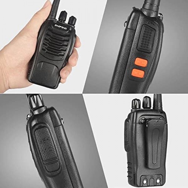 BAOFENG BF-888S 라디오 핸드헬드 양방향 라디오 UHF 성인용 휴대용 워키토키, 하이킹 자전거 캠핑(2팩)