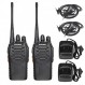 BAOFENG BF-888S 라디오 핸드헬드 양방향 라디오 UHF 성인용 휴대용 워키토키, 하이킹 자전거 캠핑(2팩)