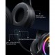 Ozeino 게임용 헤드셋 PC PS4 3D 서라운드 사운드 PS5 Mac Xbox One 스위치용 마이크 RGB 라이트가 있는 가볍고 편안한 O-트랙 소음 차단 헤드폰