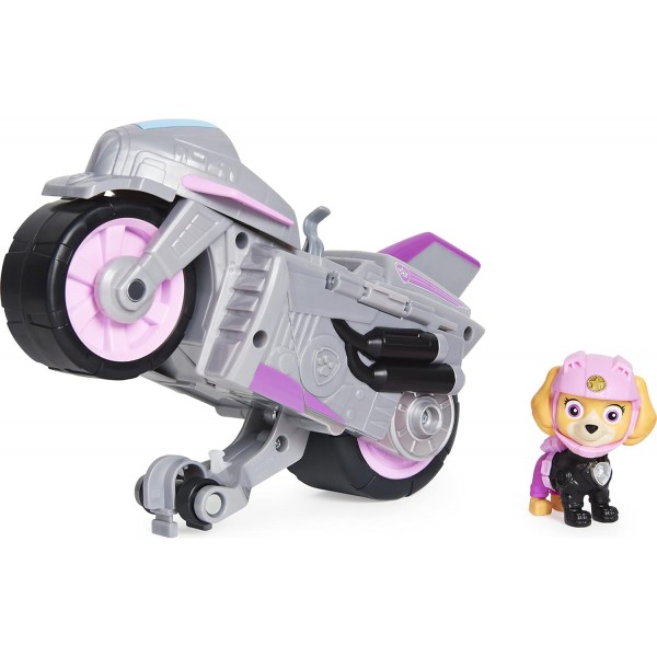 Paw Patrol Moto Pups 장난감 그림이 있는 Zuma의 모터바이크(3세 이상) 및 Moto Pups Skye의 오토바이(장난감 그림 포함) 풀백 및 휠리 기능이 있는 자동차(3세 이상 기본 차량)