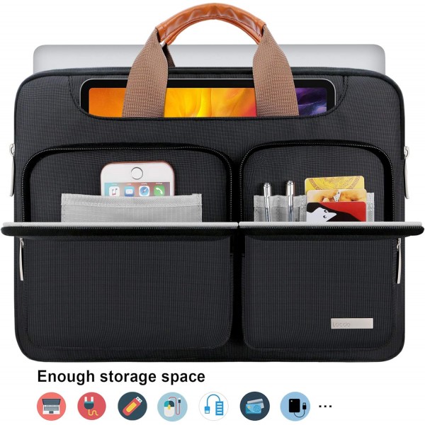 Lacdo 360° 보호용 노트북 숄더백 슬리브 케이스, 13인치 New MacBook Pro M2/M1 2022-2012, 13인치 New MacBook Air M2/M1 2022-2010, Surface Book 3 2, 13
