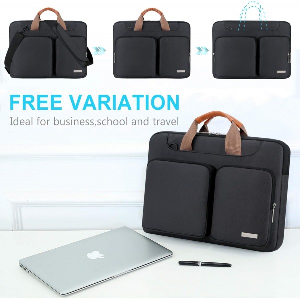 Lacdo 360° 보호용 노트북 숄더백 슬리브 케이스, 13인치 New MacBook Pro M2/M1 2022-2012, 13인치 New MacBook Air M2/M1 2022-2010, Surface Book 3 2, 13