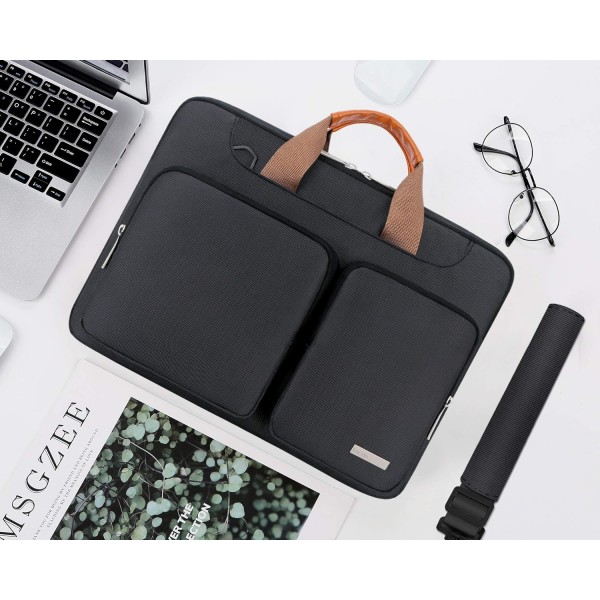 Lacdo 360° 보호용 노트북 숄더백 슬리브 케이스, 13인치 New MacBook Pro M2/M1 2022-2012, 13인치 New MacBook Air M2/M1 2022-2010, Surface Book 3 2, 13