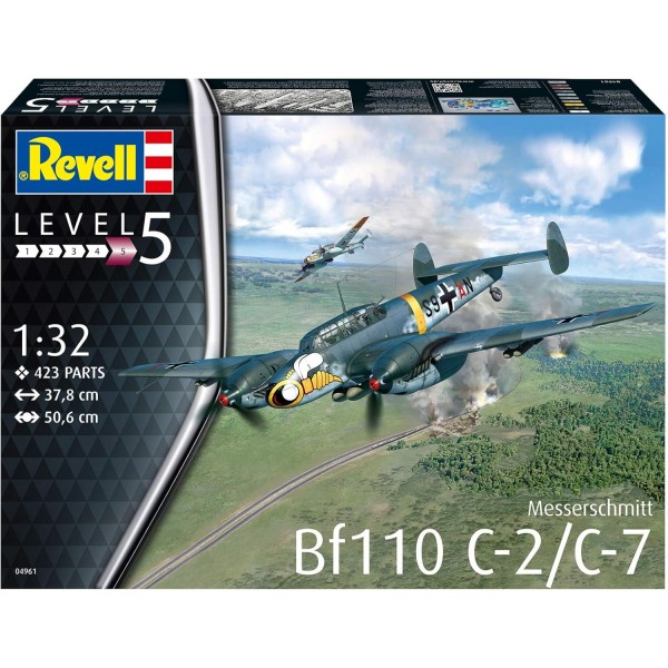 Revell RV04961 REV-04961 Messerschmitt Bf110 C-2/C-7 모형 제작, 멀티 컬러, 11689