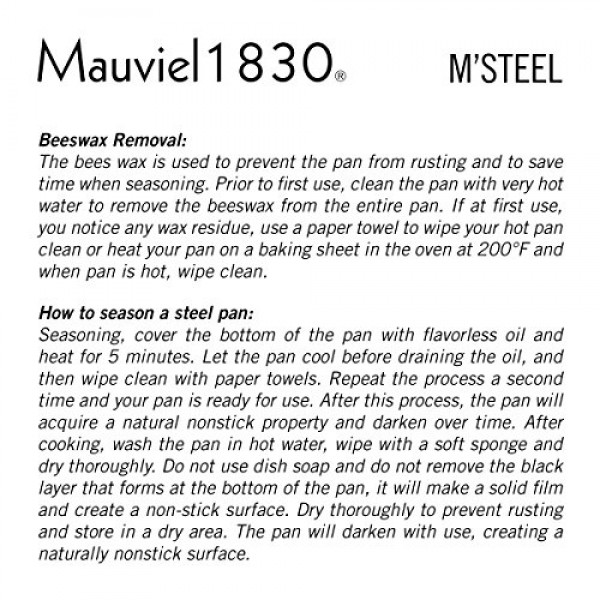 Mauviel M'steel 크레이프 팬, 8인치