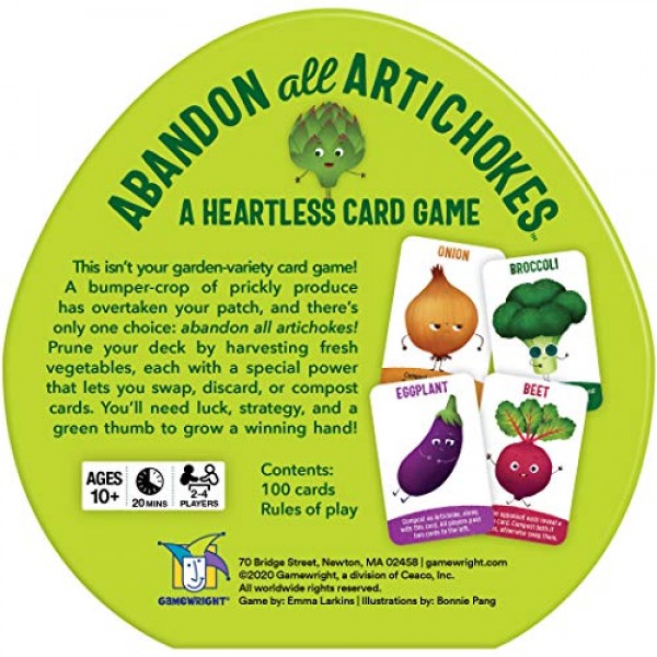 Gamewright - 모든 아티초크를 버리세요 - 무정한 카드 게임, 녹색