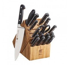 ZWILLING Professional S 18피스 Razor-Sharp 독일 블록 나이프 세트, 거의 300년 동안 완벽해진 특수 포뮬러 강철을 사용하여 회사 소유 독일 공장에서 제작, 식기세척기 사용 가