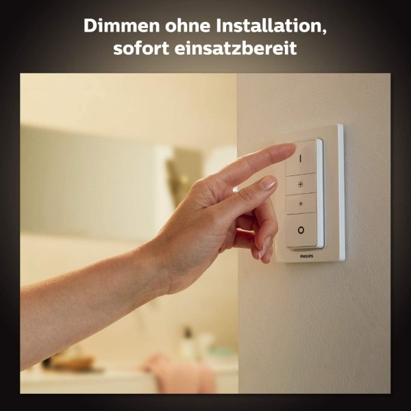 Philips Hue 화이트 앰비언트 LED 천장 조명 디머 스위치 포함, 흰색, 디밍 가능, 모든 흰색 음영, 앱을 통해 제어 가능, Amazon Alexa(Echo, Echo Dot)와 호환