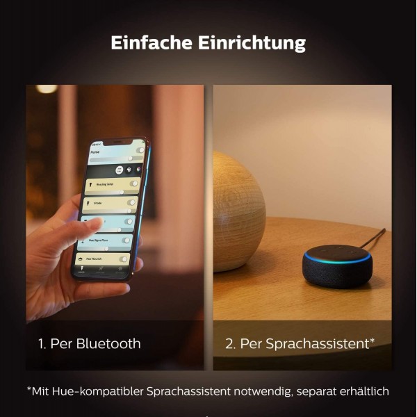 Philips Hue 화이트 앰비언트 LED 천장 조명 디머 스위치 포함, 흰색, 디밍 가능, 모든 흰색 음영, 앱을 통해 제어 가능, Amazon Alexa(Echo, Echo Dot)와 호환
