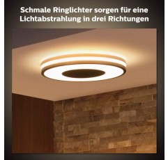 Philips Hue 화이트 앰비언트 LED 천장 조명 디머 스위치 포함, 흰색, 디밍 가능, 모든 흰색 음영, 앱을 통해 제어 가능, Amazon Alexa(Echo, Echo Dot)와 호환