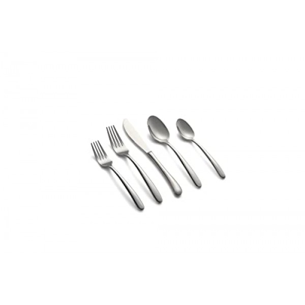 Cambridge Silversmiths Jude Mirror 45피스 식기 세트, 8인용 서비스, 실버