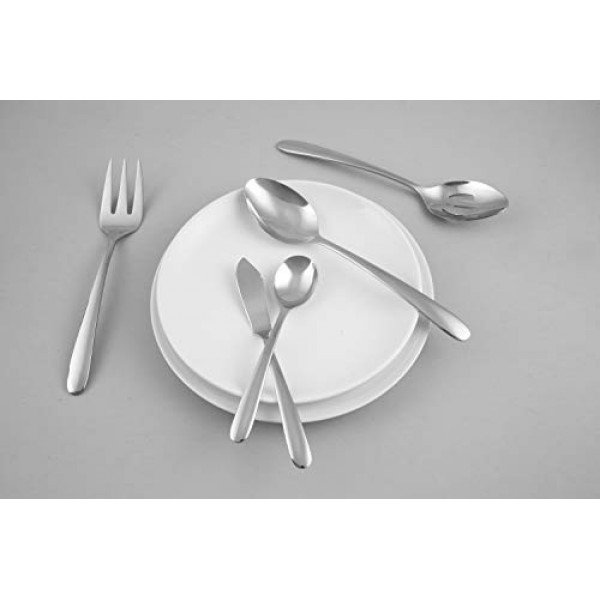 Cambridge Silversmiths Jude Mirror 45피스 식기 세트, 8인용 서비스, 실버