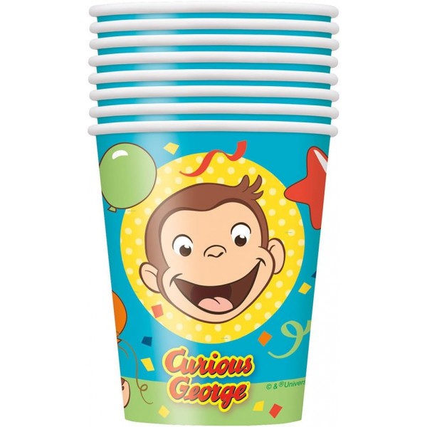 Curious George 9oz 파티 컵 [팩당 8개]
