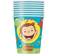 Curious George 9oz 파티 컵 [팩당 8개]