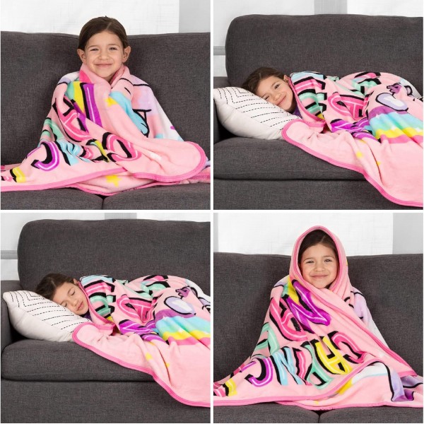 Franco Kids 침구 슈퍼 소프트 마이크로 라셀 스로우, 46인치 x 60인치, 케어 베어스 46인치 x 60인치 케어 베어스