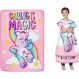 Franco Kids 침구 슈퍼 소프트 마이크로 라셀 스로우, 46인치 x 60인치, 케어 베어스 46인치 x 60인치 케어 베어스