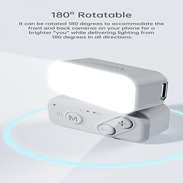 Hohem iSteady XE KIT 3축 스마트폰 짐벌 안정기(iPhone용 조명 포함) Vlog용 Android 전화 YouTube 라이브 비디오 녹화 휴대용 접이식 짐블라 안정기, 회색 콤보