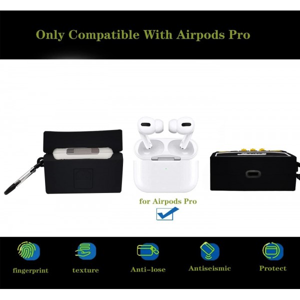 Airpods Pro 보호 커버, Airpods Box용 장식 케이스, Apple Airpods Pro와 호환 가능, 실리콘 케이스 Airpods, Airpods Pro Case Funny(사운드 박스)
