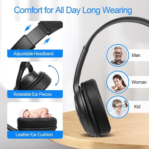 마이크 소음 제거 기능이 있는 Mairdi USB 헤드셋, 컴퓨터 노트북용 PC 헤드셋 홈 오피스 콜 센터 비즈니스 Skype 팀 Voip 채팅, 음성 인식용 프로 마이크 Dragon Nuance Black
