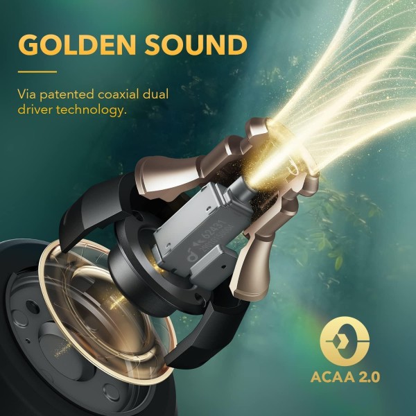 Soundcore Liberty 3 Pro ACAA 2.0, HearID ANC, Hi-Res 오디오, 마이크 6개, 32H 배터리, 듀얼 오디오 드라이버(나이트 스카이)(리퍼비시) 포함 능동형 소음 제거 헤드폰 미드나잇 블랙