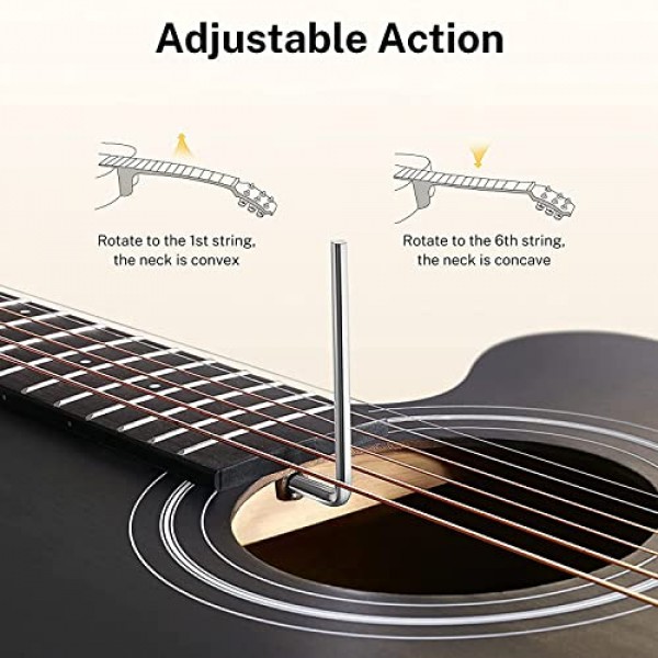 초보자 성인용 Donner 어쿠스틱 기타 40인치 장면 전환 Acustica Guitarra 번들 키트(픽업 포함) 온라인 레슨 백 튜너 카포 스트랩 미니 점보 여행 틴 오른손 블랙 브라운 DAJ-11