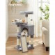 FEANDREA Small Scratching Post Cat Tree with Scratching Board Platform