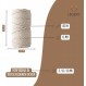 Ledent Macrame Yarn Double Twisted (6mm, Natural, 80M) - 100% 재생 면사로 만든 Macrame용 Rope Yarn - 두꺼운 공예용 Macrame Yarn (6mm / 80M)