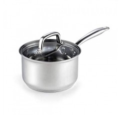 Cook N Home 2608 뚜껑 3쿼트 스테인리스 스틸 소스팬, 실버
