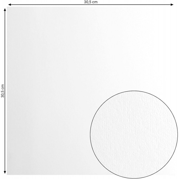 Vaessen Creative Florence Cardstock Paper, White, 200 g/m², 정사각형, 30.5 x 30.5 cm, 100개 팩, 부드러움, 스크랩북, 카드 제작, 다이 커팅 및 기타 종이 공예용 30.5x30.5 cm 200 g/m² 부드러