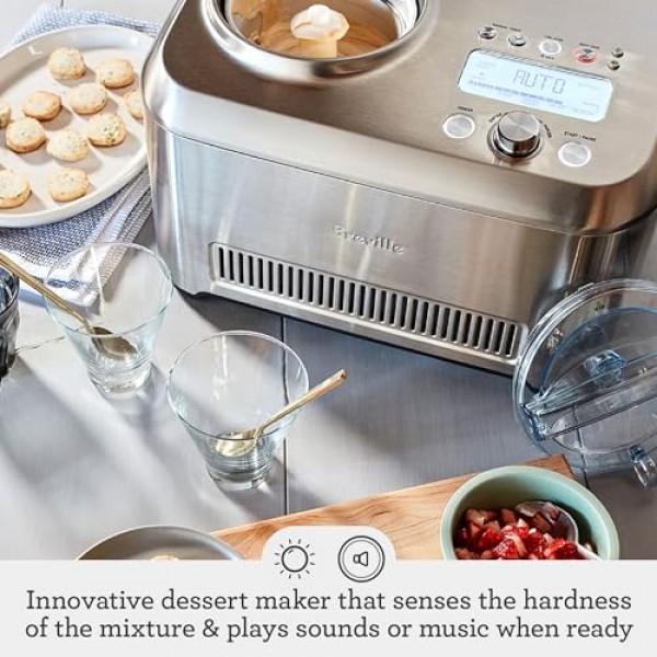 브레빌 스마트 스쿠프 아이스크림 메이커 BCI600XL, 브러시드 스테인레스 스틸