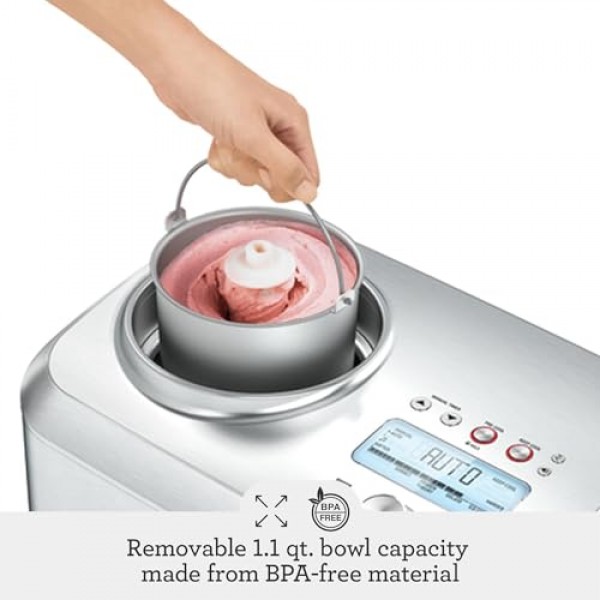 브레빌 스마트 스쿠프 아이스크림 메이커 BCI600XL, 브러시드 스테인레스 스틸