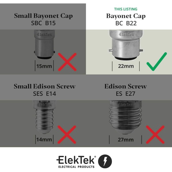 ElekTek 프리미엄 램프 키트 황동 안전 스위치 B22 램프 홀더(트위스트 골드 플렉스 및 3A 영국 플러그 포함)