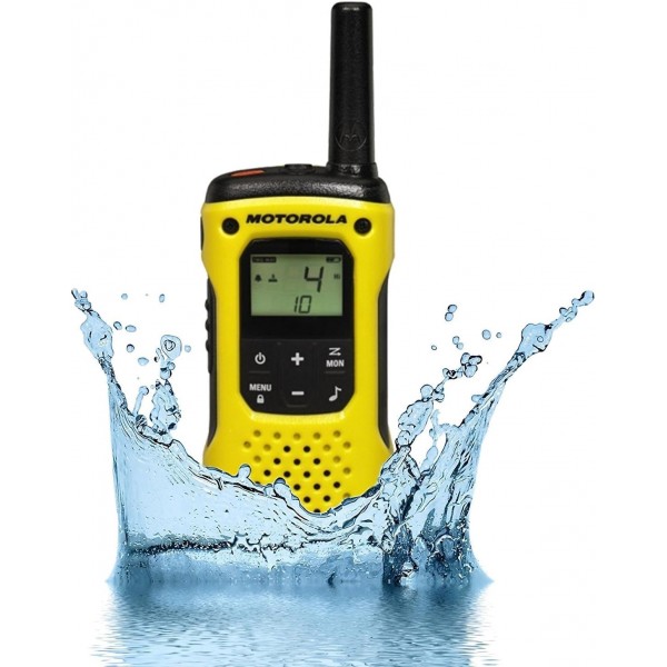 Motorola TLKR T92 H2O PMR 라디오(IP67, 내후성, 최대 10km 범위), 2개 및 Motorola Talkabout T82 Extreme PMR 라디오 - Motorola Talkabout 트윈팩 번들