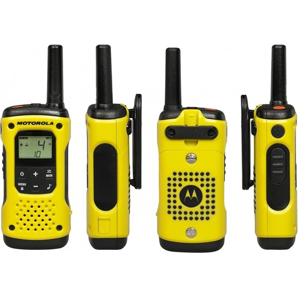 Motorola TLKR T92 H2O PMR 라디오(IP67, 내후성, 최대 10km 범위), 2개 및 Motorola Talkabout T82 Extreme PMR 라디오 - Motorola Talkabout 트윈팩 번들