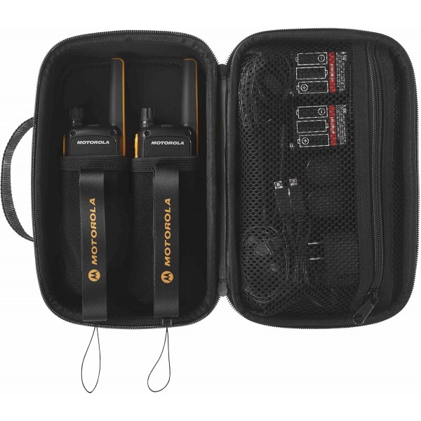 Motorola TLKR T92 H2O PMR 라디오(IP67, 내후성, 최대 10km 범위), 2개 및 Motorola Talkabout T82 Extreme PMR 라디오 - Motorola Talkabout 트윈팩 번들