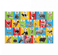 Melissa & Doug 동물 알파벳 바닥 퍼즐 - 24피스