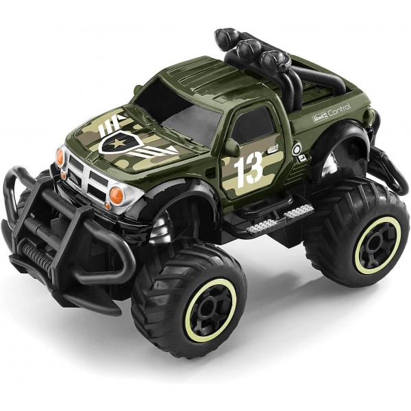 Revell Control Dodge RAM I 원격 제어 장난감 자동차 I 볼륨감 있는 타이어 및 래밍 로드 I 견고하고 내구성 있는 구조 I 야외 사용에 적합 I 8세, 14cm 27MHz 이상의 어린이에게 