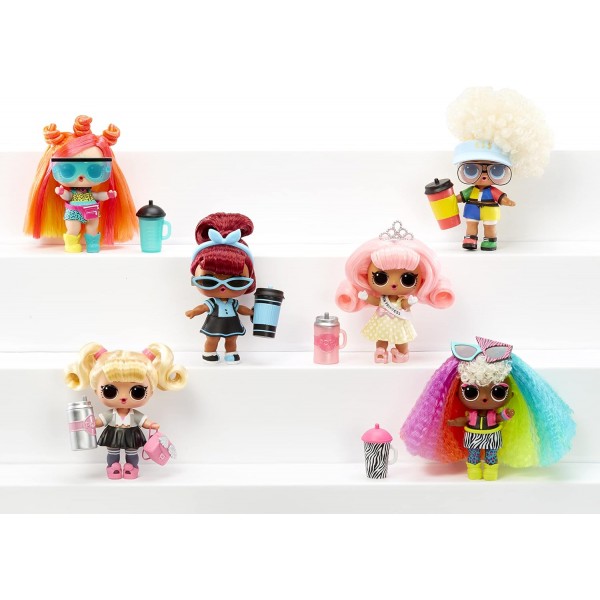 LOL Surprise Hair Hair Hair Tots - 의상, 신발, 액세서리 등을 포함하여 맞춤형 헤어스타일링 및 10가지 서프라이즈가 포함된 멋진 인형 1개 - 다양한 수집 가능 - 4세 이상 어린