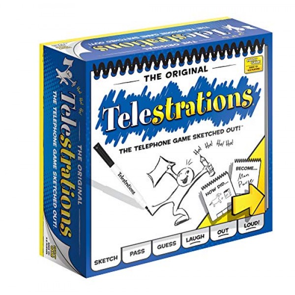 Telestrations 오리지널 8인용 | 가족 보드 게임 | 어린이와 성인을 위한 재미있는 게임 | 게임의 밤이 더욱 좋아졌습니다 | 전화 게임 스케치 | 12세 이상