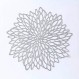 12PCS 장식 Placemats 비닐 중공 식사 매트 미끄럼 방지 단열 금속 테이블 매트 Philopack Silver
