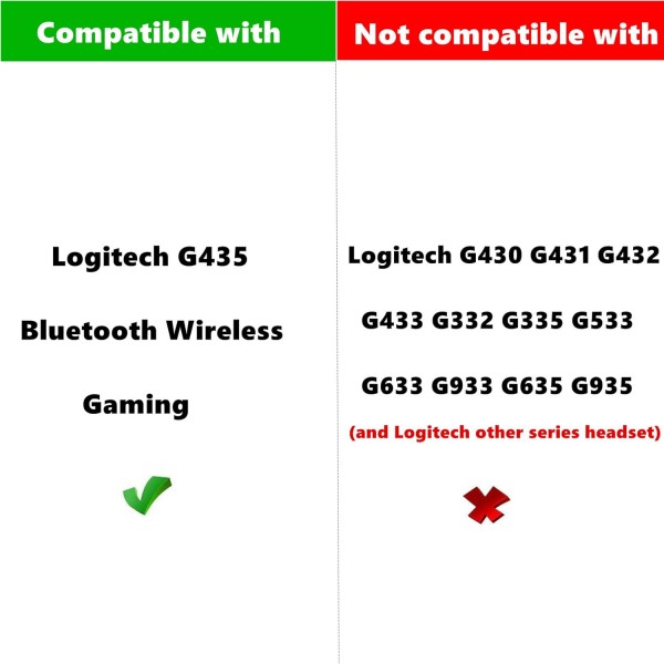 TaiZiChangQin G435 이어 패드 교체 Logitech G435 G 435 Bluetooth 무선 게임용 헤드폰 천 이어 패드와 호환 가능