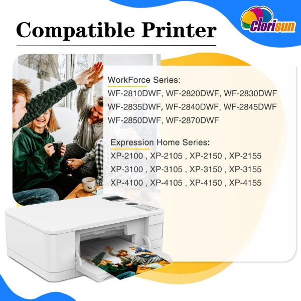 Epson 603XL 603 XL 잉크 카트리지 Epson Workforce WF-2830 WF-2835 WF-2850dwf WF-2850 wf-2810dwf XP-2100 XP-2105 XP-2100 XP-2105 XP-31100 XP용 Clorisun 603XL 잉크 카트리지 )