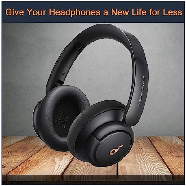 Anker Soundcore Life Q30 q30bt Q35용 이어패드 Soundcore Q30 q30bt & Q35용 교체용 이어 쿠션 패드용 단백질 가죽 및 메모리 폼이 포함된 교체용 이어 쿠션 패드
