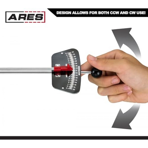 ARES 70213-1/4인치 드라이브 빔 토크 렌치 - 0-80인치/파운드 및 0-9 뉴턴/미터 토크 렌치 - 읽기 쉬운 높은 가시성 표시