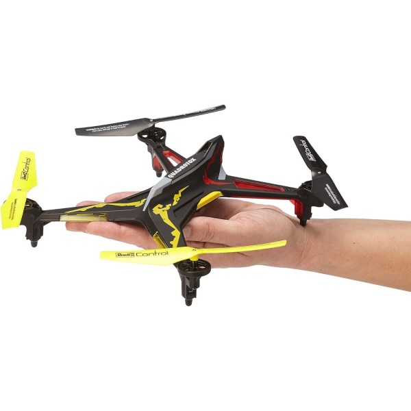 Revell Control RC 쿼드로콥터, 2.4GHz 리모콘으로 원격 제어, 780mAh 배터리, 빠르고 민첩함, 속도 수준 및 뒤집기 기능, 헤드리스, LED 조명, 견고함, QUADROTOX 23913