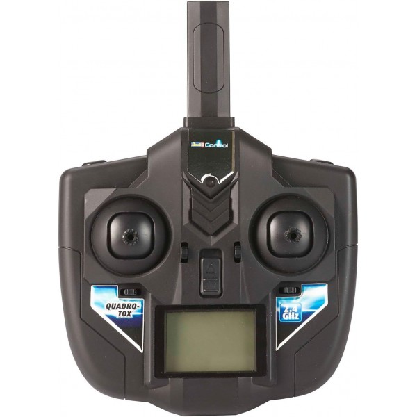 Revell Control RC 쿼드로콥터, 2.4GHz 리모콘으로 원격 제어, 780mAh 배터리, 빠르고 민첩함, 속도 수준 및 뒤집기 기능, 헤드리스, LED 조명, 견고함, QUADROTOX 23913