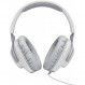 JBL Quantum 100 오버이어 게임용 헤드셋 - 유선 3.5mm 잭 - 탈착식 붐 마이크 포함 - 다양한 플랫폼과 호환 가능 - 흰색 흰색 Quantum 100 싱글