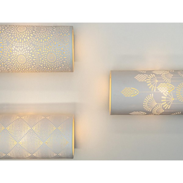 Welink Light-Glow Lamp-Vector Art LP033, 무광 마감 처리된 고급 도자기로 제작, 화이트